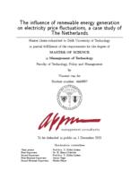 The influence of renewable energy generation on electricity price fluctuations, a case study of The Netherlands
