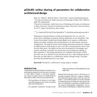 pCOLAD: Online sharing of parameters for collaborative architectural design