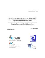 2D Numerical Simulations of a NACA0015 Hydrofoil with OpenFOAM