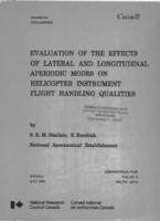 Evaluation of the Effects of Lateral and Longitudinal Aperiodic Modes on Helicopter Instrument Flight Handling Qualities