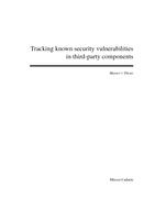 Tracking known security vulnerabilities in third-party components