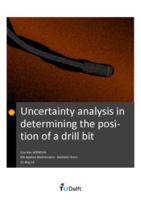 Uncertainty analysis in determining the position of a drill bit