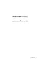 Waste and innovation. How waste companies and government can interact to stimulate innovation in the Dutch waste industry