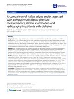 A comparison of hallux valgus angles assessed with computerised plantar pressure measurements, clinical examination and radiography in patients with diabetes