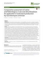 Comparative assessment of native and heterologous 2-oxo acid decarboxylases for application in isobutanol production by Saccharomyces cerevisiae