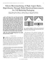Silicon micromachining of high aspect ratio, high-density through-wafer electrical interconnects for 3-D multichip packaging