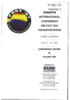 Proceedings of the 4th International Conference on Fast Sea Transportation, FAST’97, Sydney, Australia, July 21-23, 1997, Volume 1, ISBN: 0 9587013 3 4 (summary)