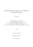 Mechanical characterization and modeling of curing thermosets