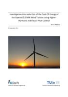 Investigation into reduction of the Cost-Of-Energy of the Upwind 5.0 MW Wind Turbine using Higher- Harmonic Individual Pitch Control
