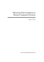 Measuring Task Complexity in Human Computation Systems