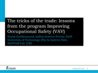 The tricks of the trade: Lessons from the program Improving Occupational Safety (VAV)