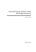Automated security testing of AJAX web widgets