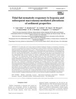 Tidal flat nematode responses to hypoxia and subsequent macrofauna-mediated alterations of sediment properties