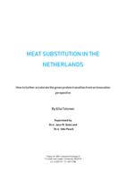 Meat substitution in the Netherlands 