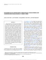Controlled-source interferometric redatuming by crosscorrelation and multidimensional deconvolution in elastic media