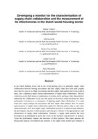 Developing a monitor for the characterisation of supply chain collaboration and the measurement of its effectiveness in the Dutch social housing sector