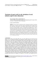 Nucleation of squat cracks in rail, calculation of crack initiation angles in three dimensions