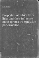 Properties of subscribers' lines and their influence on telephone transmission performance