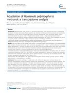 Adaption of Hansenula polymorpha to methanol: A transcriptome analysis