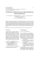 Calibration of partial factors for basal reinforced piled embankments