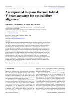 An improved in-plane thermal folded V-beam actuator for optical fibre alignment