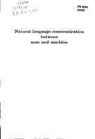 Natural language communication between man and machine