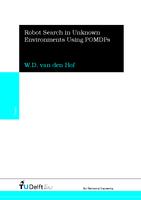 Robot Search in Unknown Environments using POMDPs