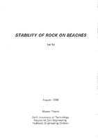 Stability of rock on beaches