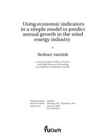 Using economic indicators in a simple model to predict annual growth in the wind energy industry