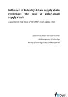 Influence of Industry 4.0 on supply chain resilience: The case of chlor-alkali supply chain