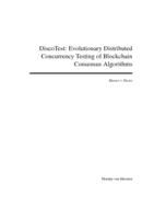 DiscoTest: Evolutionary Distributed Concurrency Testing of Blockchain Consensus Algorithms