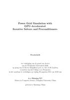 Power Grid Simulation with GPU-Accelerated Iterative Solvers and Preconditioners