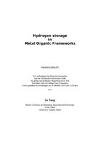 Hydrogen storage in metal organic frameworks