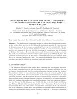 Numerical solution of the Oldroyd-B model for three-dimensional viscoelastic free surface flows