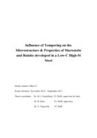 Influence of Tempering on the Microstructure & Properties of Martensite and Bainite developed in a Low-C High-Si Steel