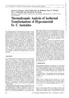 Thermodynamic Analysis of Isothermal Transformations of Hypo-Eutectoid Fe-C Austenites
