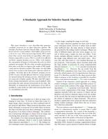 A Stochastic Approach for Selective Search Algorithms