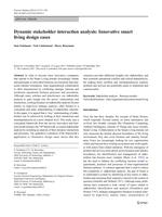 Dynamic stakeholder interaction analysis: Innovative smart living design cases