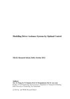 Modelling Driver Assitance Systems by Optimal Control