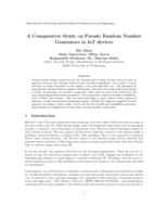 A Comparative Study on Pseudo Random Number Generators in IoT devices