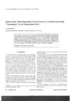 Note on the time-dependent virtual inertia of a deforming body translating in an unbounded fluid