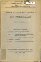Proceedings of the 7th International Conference on Ship Hydrodynamics, Oslo, Norway, 19-20 August 1954