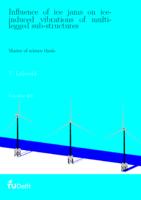 The influence of ice jams on ice-induced vibrations of multi-legged sub-structures