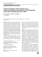 Numerical simulation of the hydration process and the development of microstructure of self-compacting cement paste containing limestone as filler