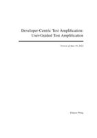 Developer-Centric Test Amplification: User-Guided Test Amplification
