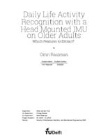 Daily Life Activity Recognition with a Head Mounted IMU on Older Adults