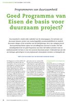 Goed Programma van Eisen de basis voor duurzaam project?