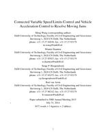 Connected variable speed limits control and vehicle acceleration control to resolve moving jams