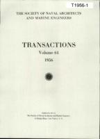 Transactions of The Society of Naval Architects and Marine Engineers, SNAME, Volume 64, 1956