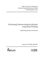 Prioritizing software inspection results using static profiling